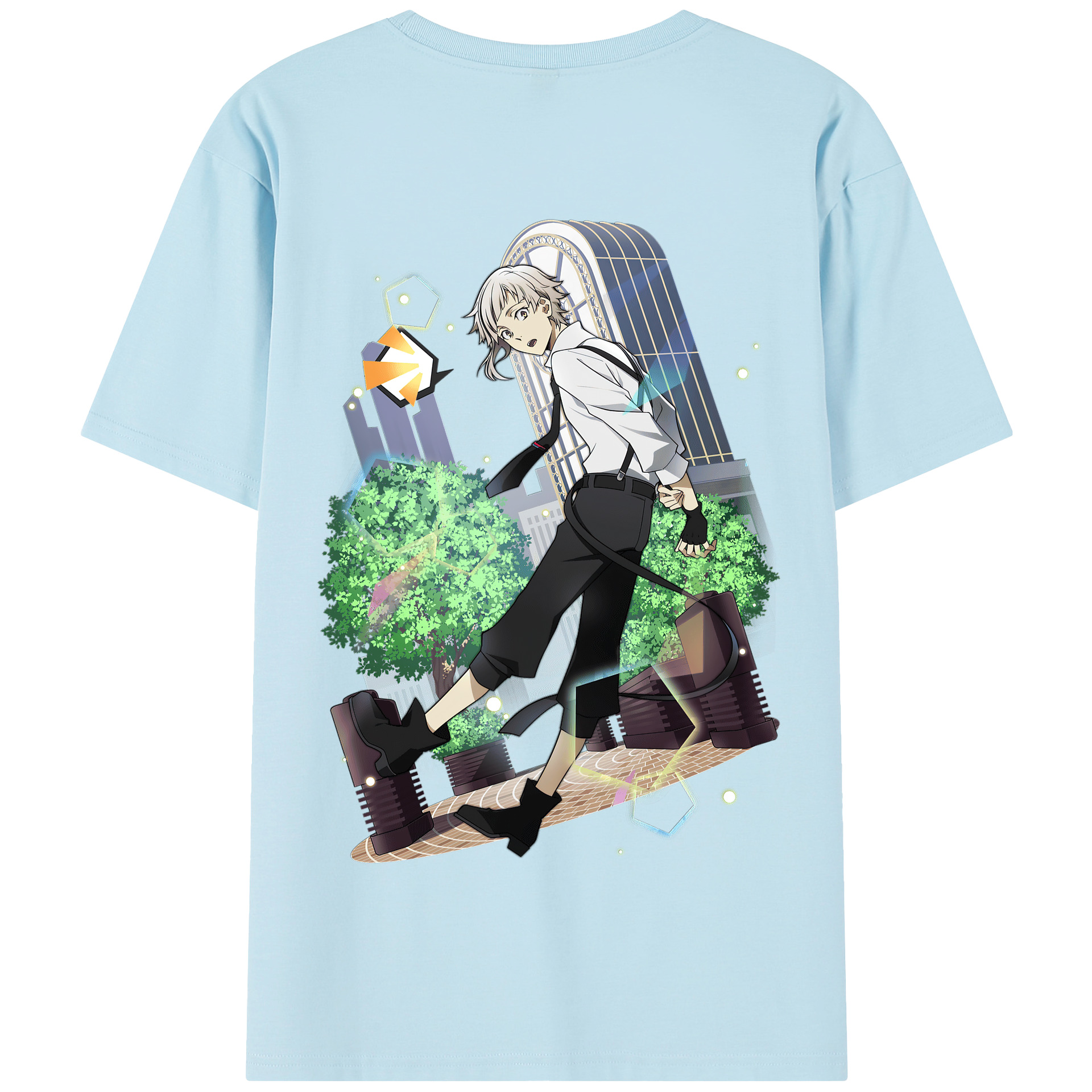 （画像用） 文豪ストレイドッグス Bungo Stray Dogs 綿100％半袖Tシャツ（背面プリント）